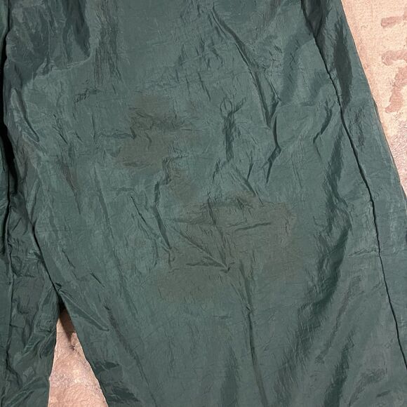 Vtg Nike Track Pants Mens L Hunter Green Nylon Ankle Zip Y2K Drawstring Swoosh - Picture 3 of 12